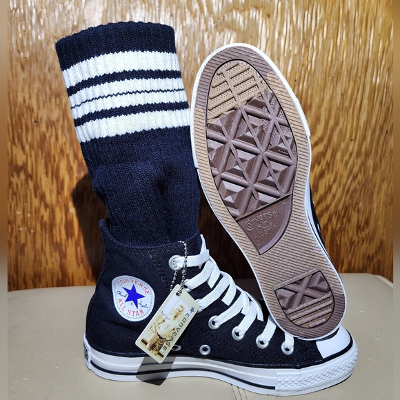 RARE NEW Converse All Star Knee High Roll Down Sock XX-HI Women 5 - Picture 14 of 14